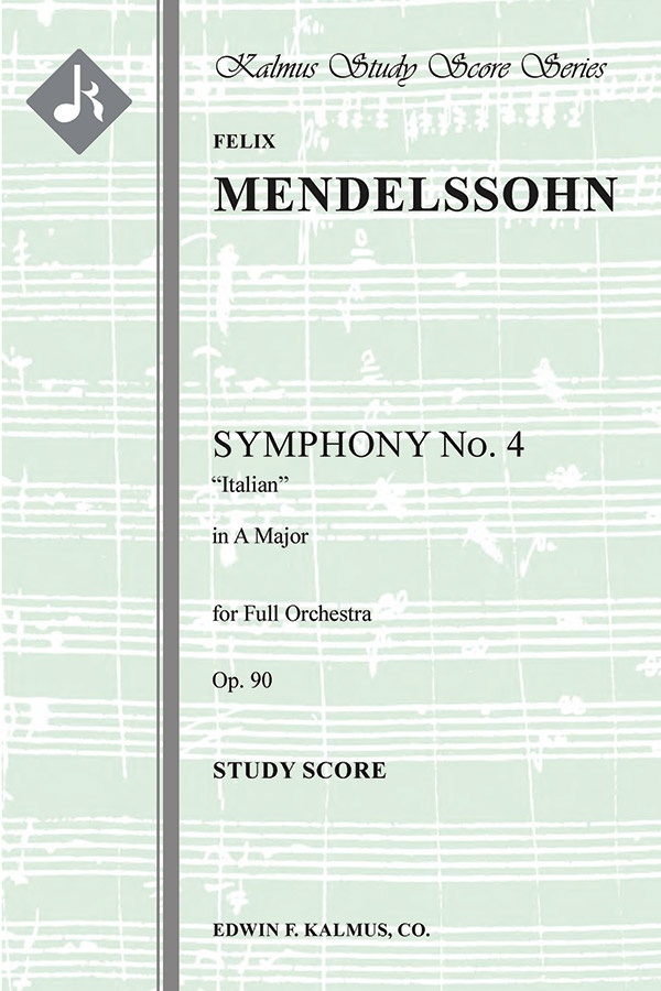 Symphony No. 4 In A, Op. 90 "Italian" Study Score
