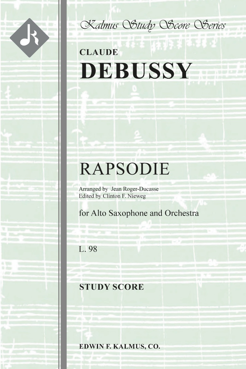 Rapsodie For Saxophone And Orchestra, L. 98 Study Score
