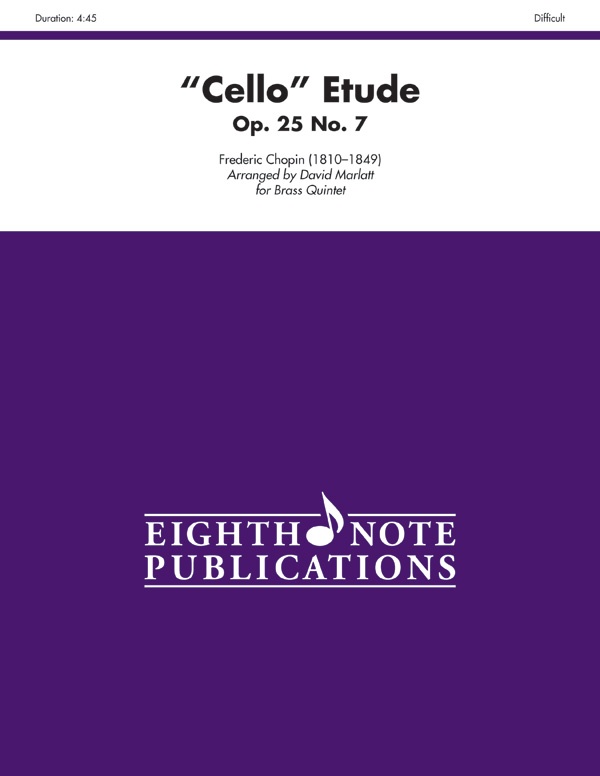 "Cello" Etude, Opus 25, No. 7 Score & Parts