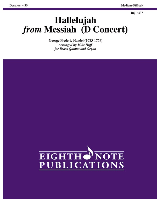 Hallelujah From Messiah (D Concert) Score & Parts