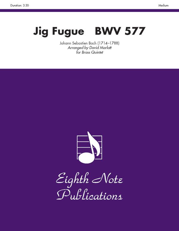 Jig Fugue, Bwv 577 Score & Parts