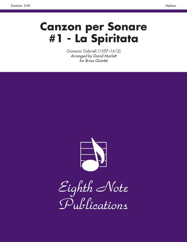 Canzon Per Sonare #1 La Spiritata Score & Parts