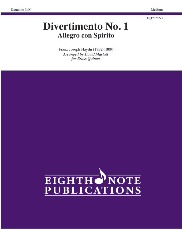 Divertimento No. 1 Allegro Con Spirito Score & Parts