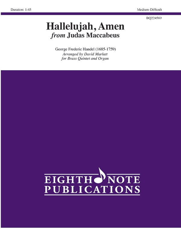 Hallelujah, Amen From Judas Maccabeus Conductor Score & Parts