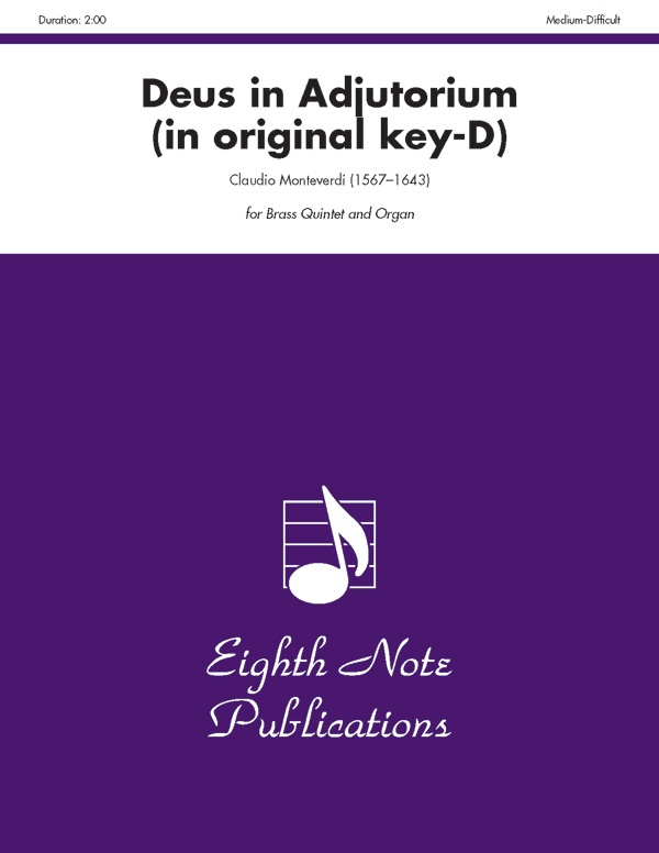 Deus In Adjutorium (In Original Key Of D) Score & Parts