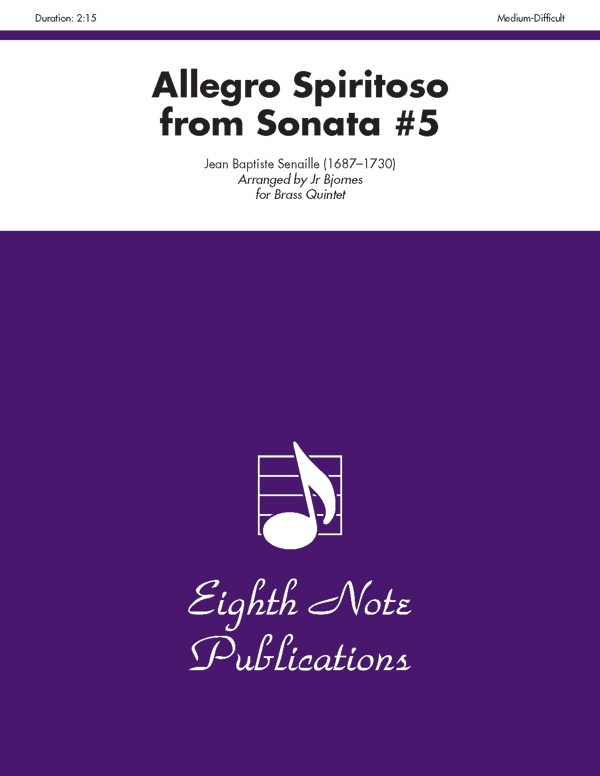 Allegro Spiritoso (From Sonata #5) Trombone/Euphonium Feature Score & Parts
