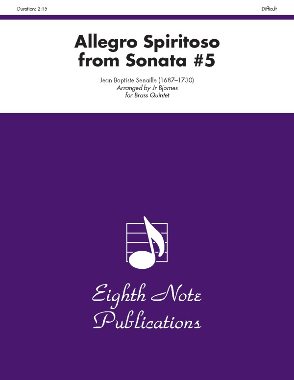 Allegro Spiritoso (From Sonata #5) Tuba Feature Score & Parts