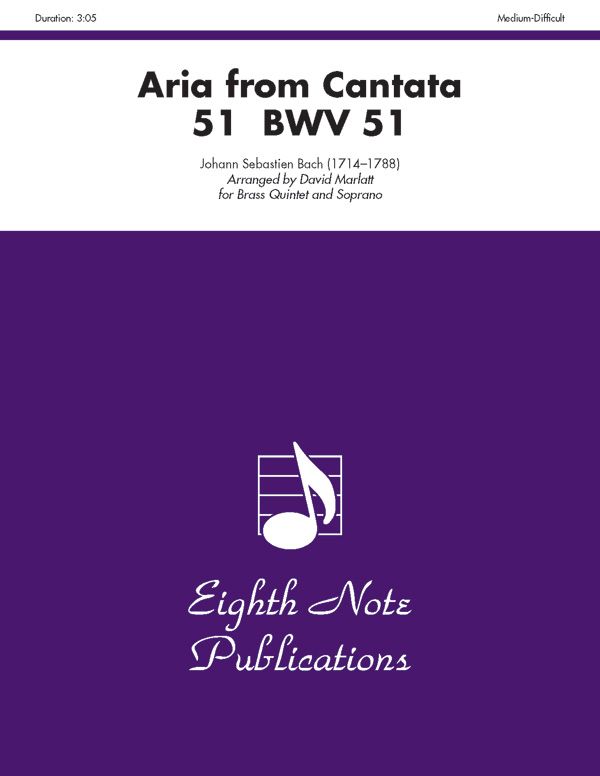 Aria (From Cantata 51, Bwv 51) Score & Parts