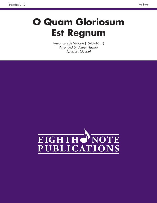 O Quam Gloriosum Est Regnum Score & Parts