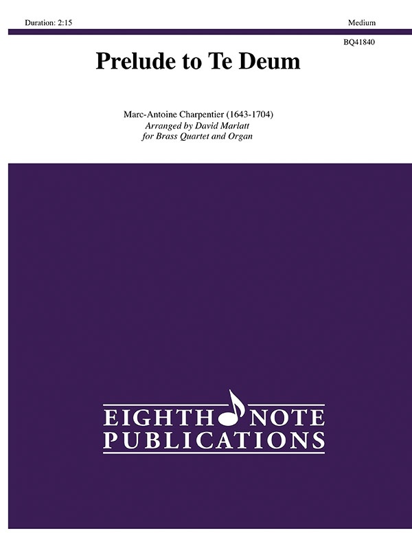 Prelude To Te Deum Score & Parts