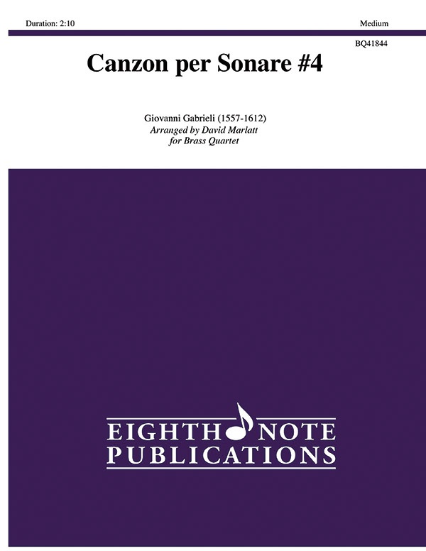 Canzon Per Sonare #4 Score & Parts