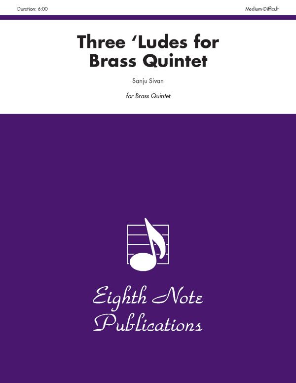 Three 'Ludes For Brass Quintet Score & Parts