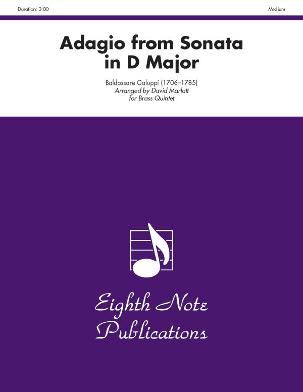 Adagio (From Sonata in D Major) Score & Parts