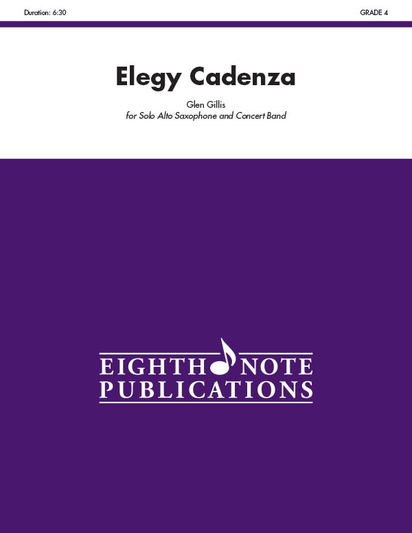 Elegy Cadenza For Solo Alto Saxophone And Concert Band Conductor Score & Parts