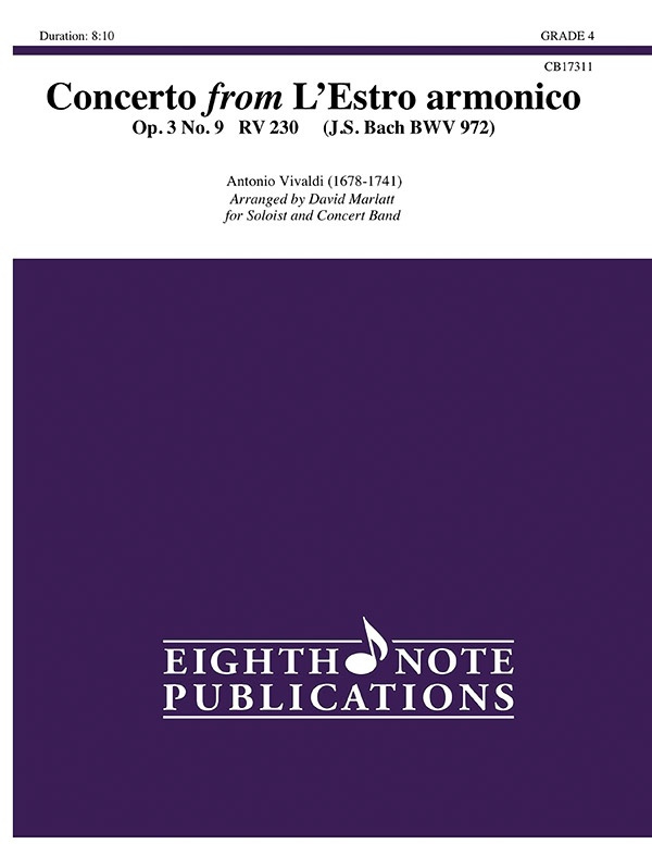 Concerto From L'estro Armonico Op. 3 No. 9 Rv 230 Conductor Score & Parts