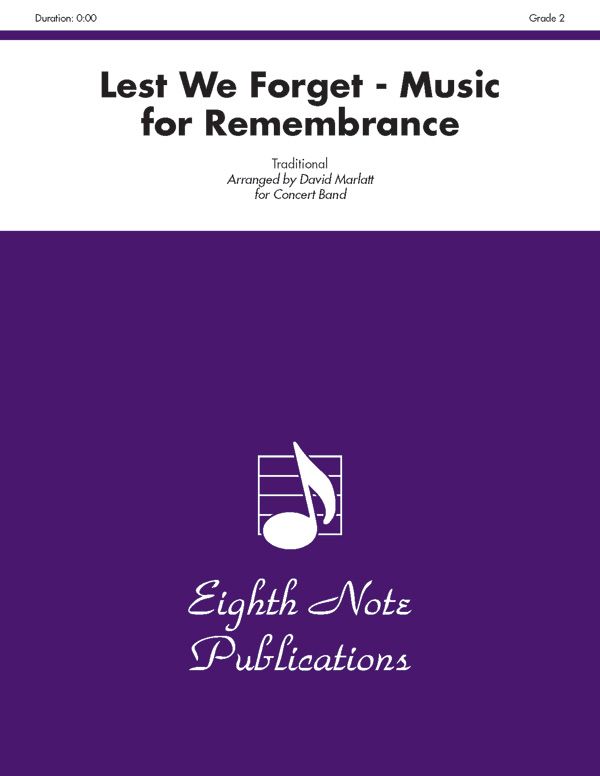 Lest We Forget: Music For Remembrance Conductor Score & Parts
