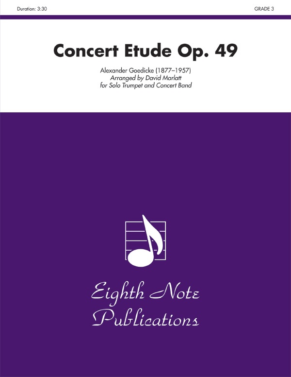 Concert Etude, Opus 49 Solo Trumpet And Concert Band Conductor Score