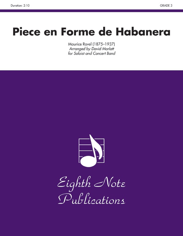 Piece En Forme De Habanera Soloist And Concert Band Conductor Score