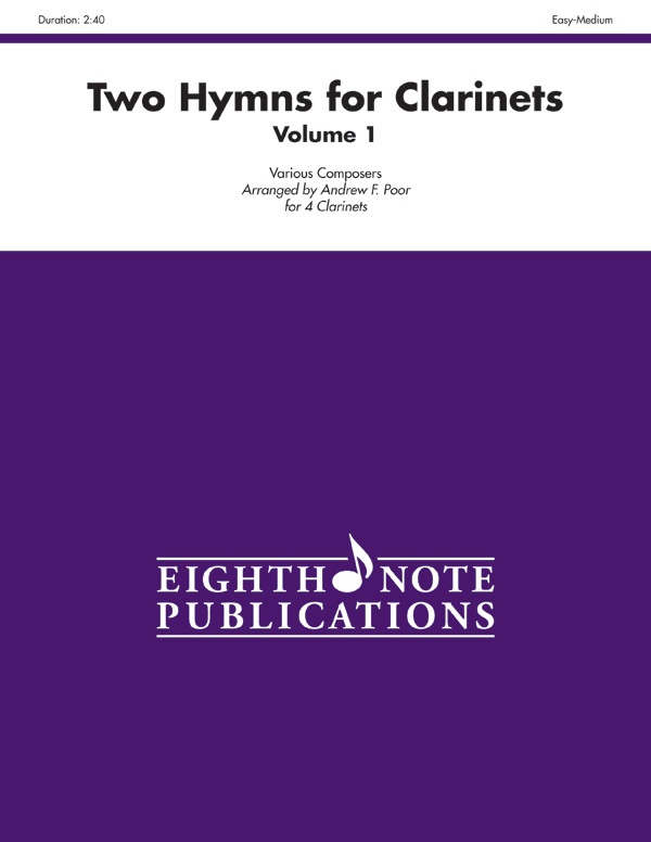 Two Hymns For Clarinets, Volume 1 Score & Parts