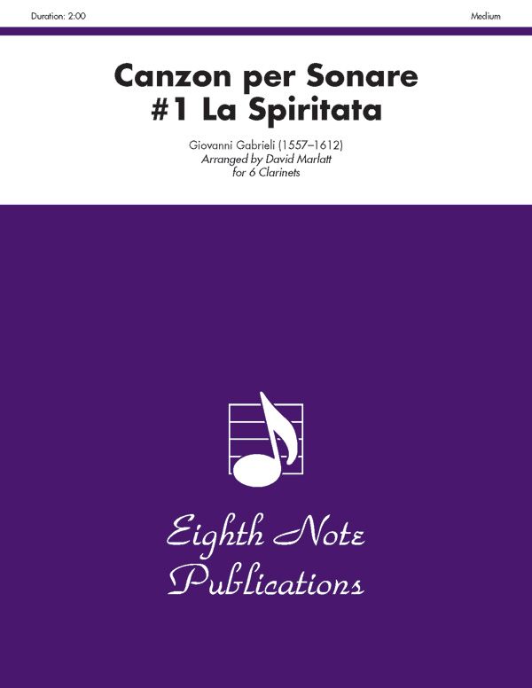 Canzon Per Sonare #1 La Spiritata Score & Parts