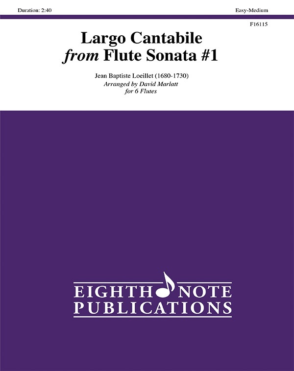 Largo Cantabile From Flute Sonata #1 Score & Parts