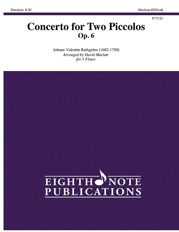 Concerto For Two Piccolos Op. 6 Score & Parts