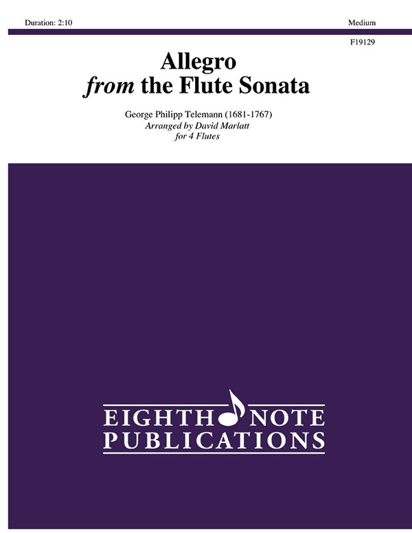 Allegro From The Flute Sonata Score & Parts