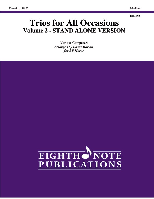 Trios For All Occasions, Volume 2 (Stand Alone Version) Score & Parts