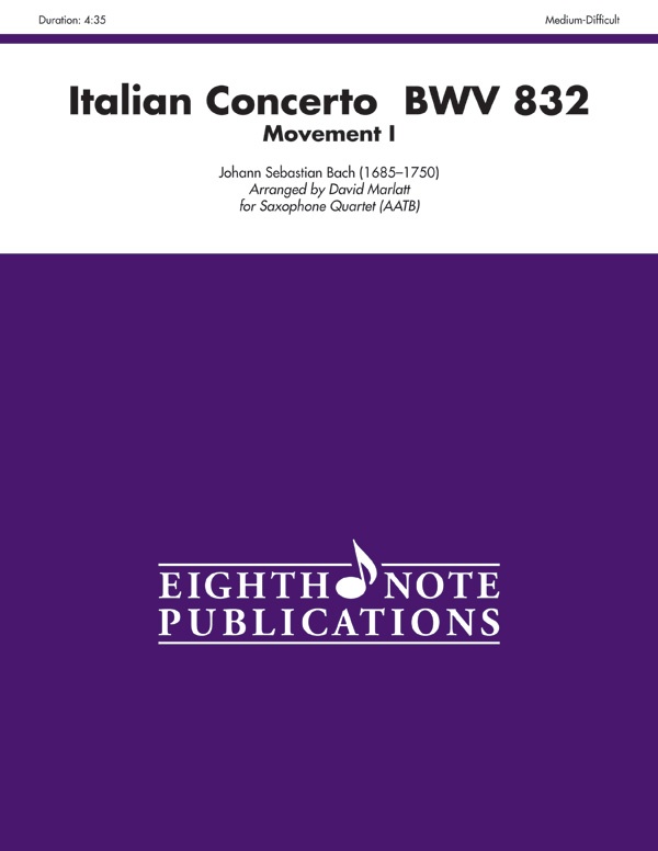 Italian Concerto, Bwv 832 (Movement I) Score & Parts
