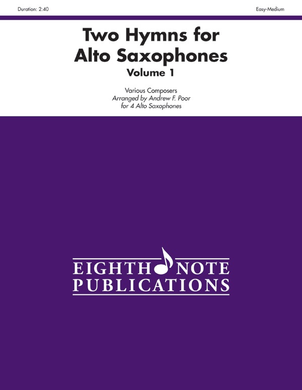 Two Hymns For Alto Saxophones, Volume 1 Score & Parts