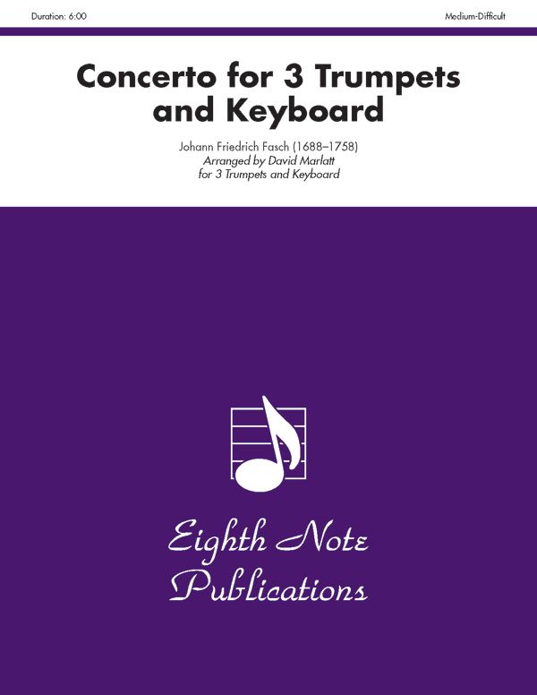 Concerto For 3 Trumpets And Keyboard Score & Parts