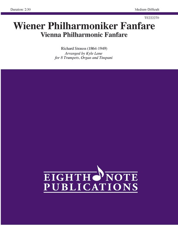 Wiener Philharmoniker Fanfare Vienna Philharmonic Fanfare Score & Parts