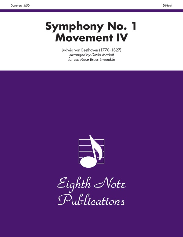 Symphony No. 1 (Movement Iv) Score & Parts
