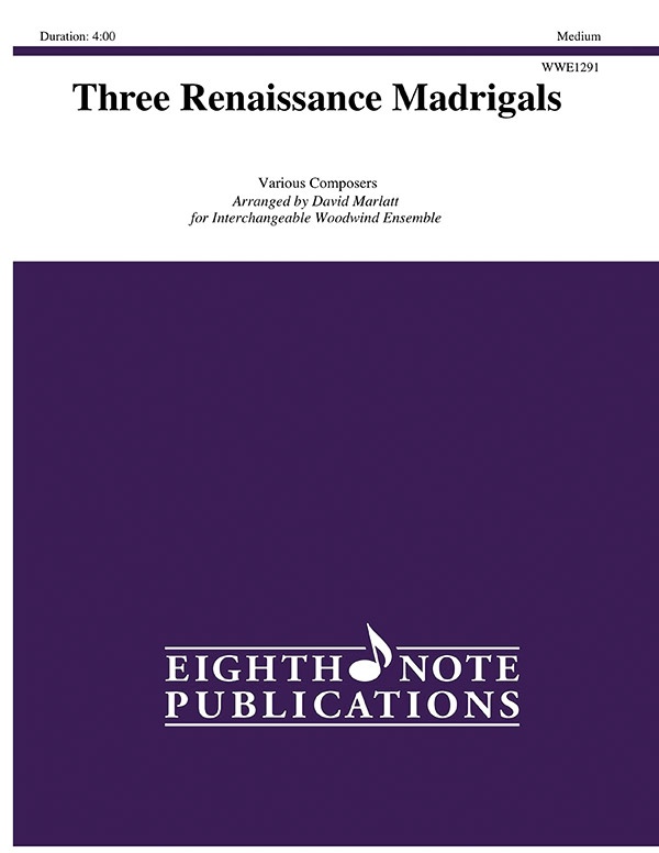 Three Renaissance Madrigals Conductor Score