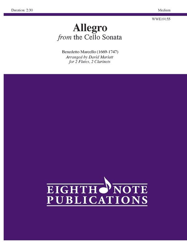Allegro From The Cello Sonata Score & Parts