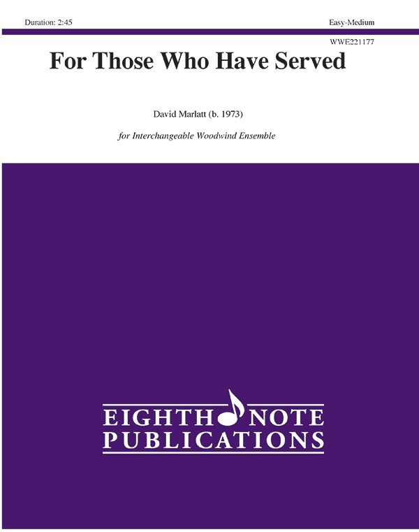 For Those Who Have Served Score & Parts