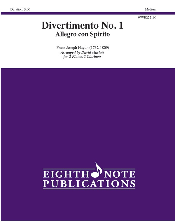 Divertimento No. 1 - Allegro Con Spirito Score & Parts
