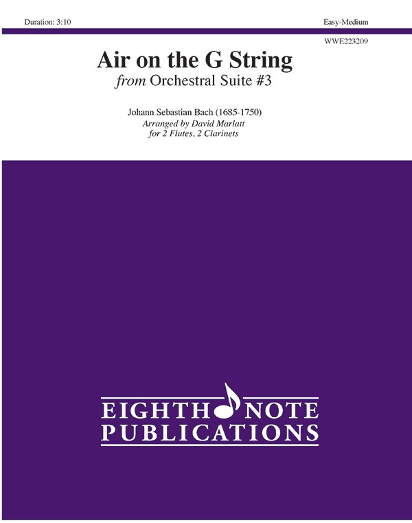 Air On The G String From Orchestral Suite #3 Conductor Score & Parts