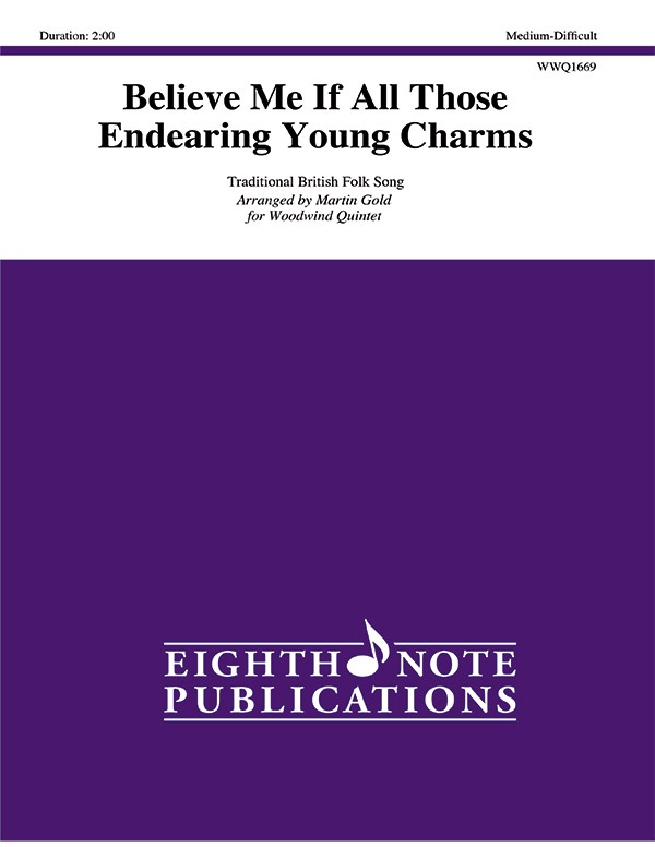 Believe Me If All Those Endearing Young Charms Score & Parts