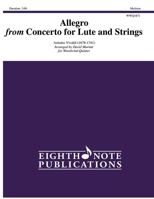 Allegro From Concerto For Lute And Strings Score & Parts
