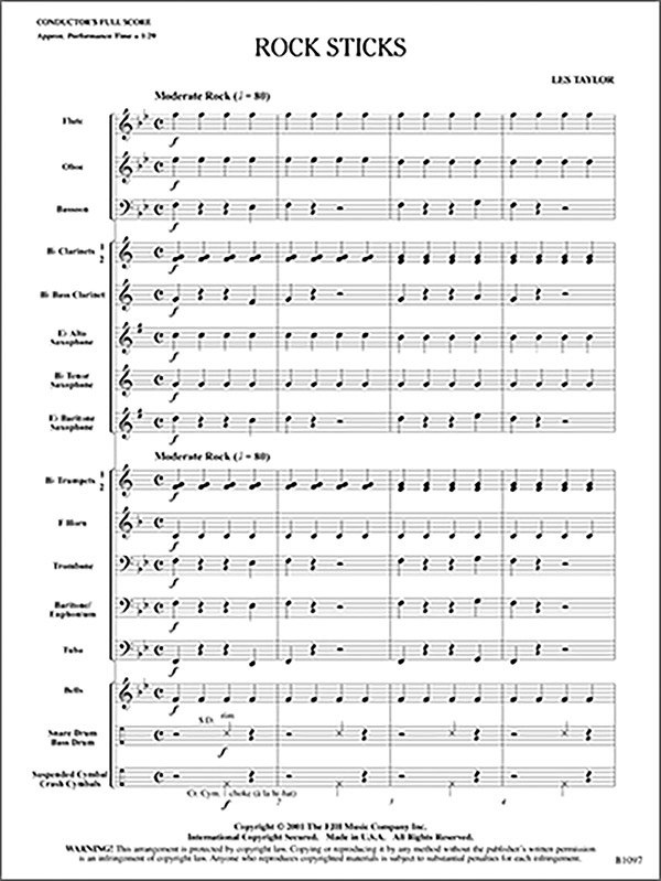 Rock Sticks Conductor Score