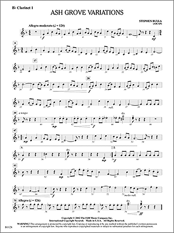 Ash Grove Variations Conductor Score & Parts