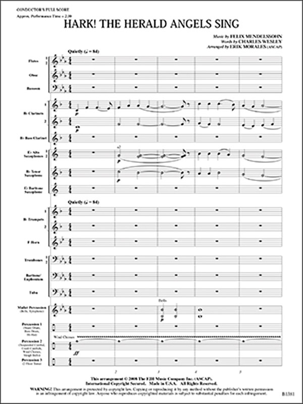 Hark! The Herald Angels Sing Conductor Score