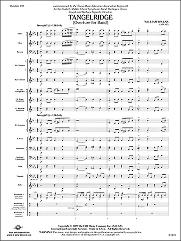 Tangelridge Conductor Score & Parts