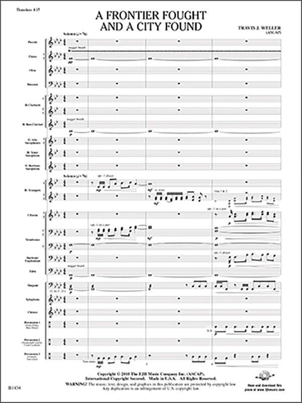 A Frontier Fought And A City Found Conductor Score