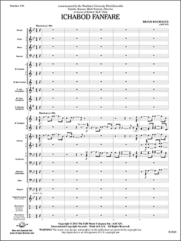 Ichabod Fanfare Conductor Score