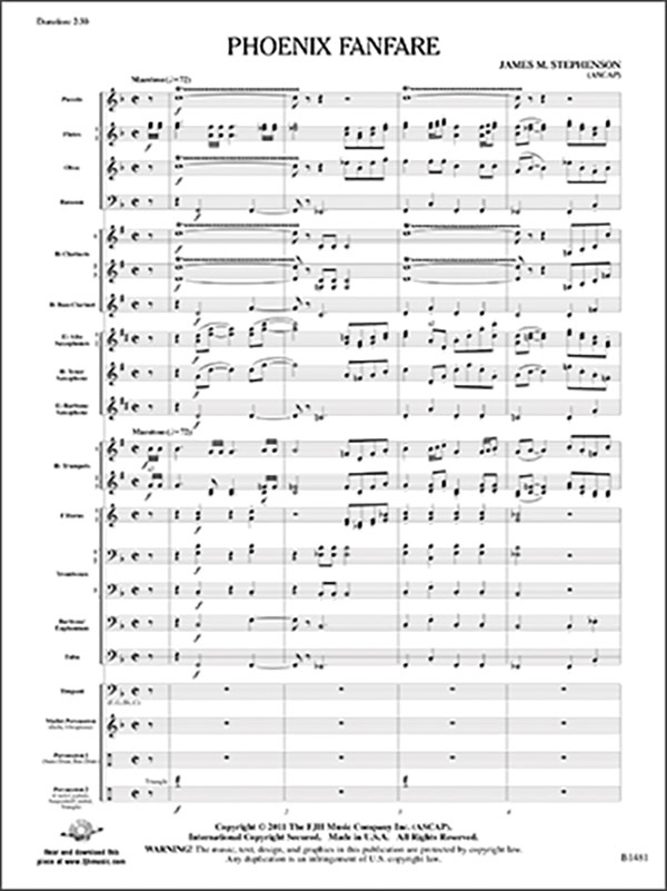 Phoenix Fanfare Conductor Score
