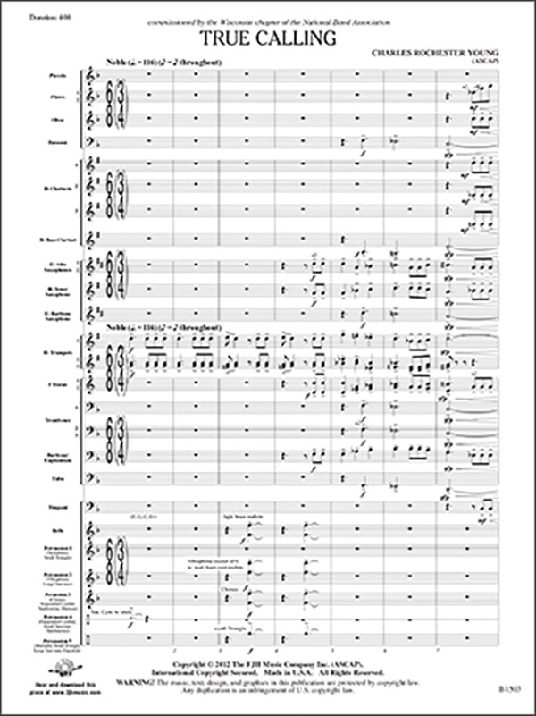 True Calling Conductor Score