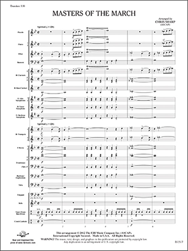 Master Of The March Conductor Score