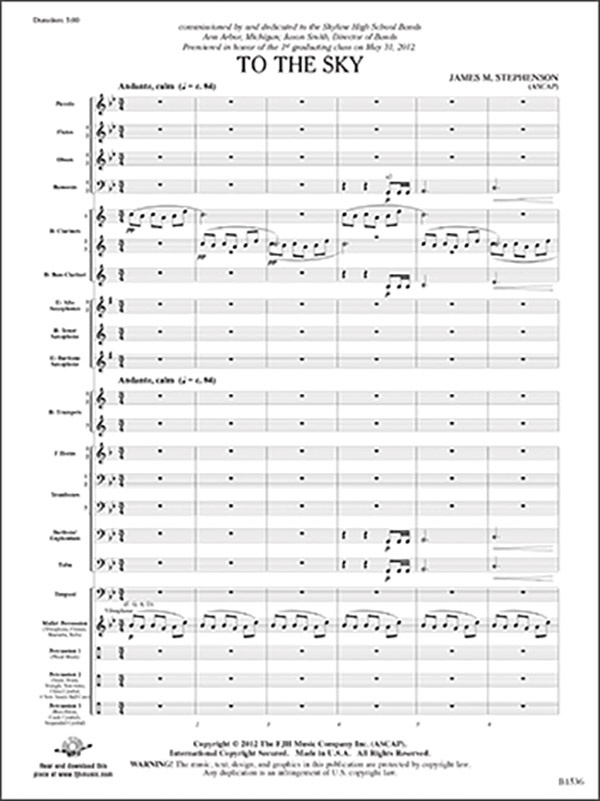 To The Sky Conductor Score & Parts